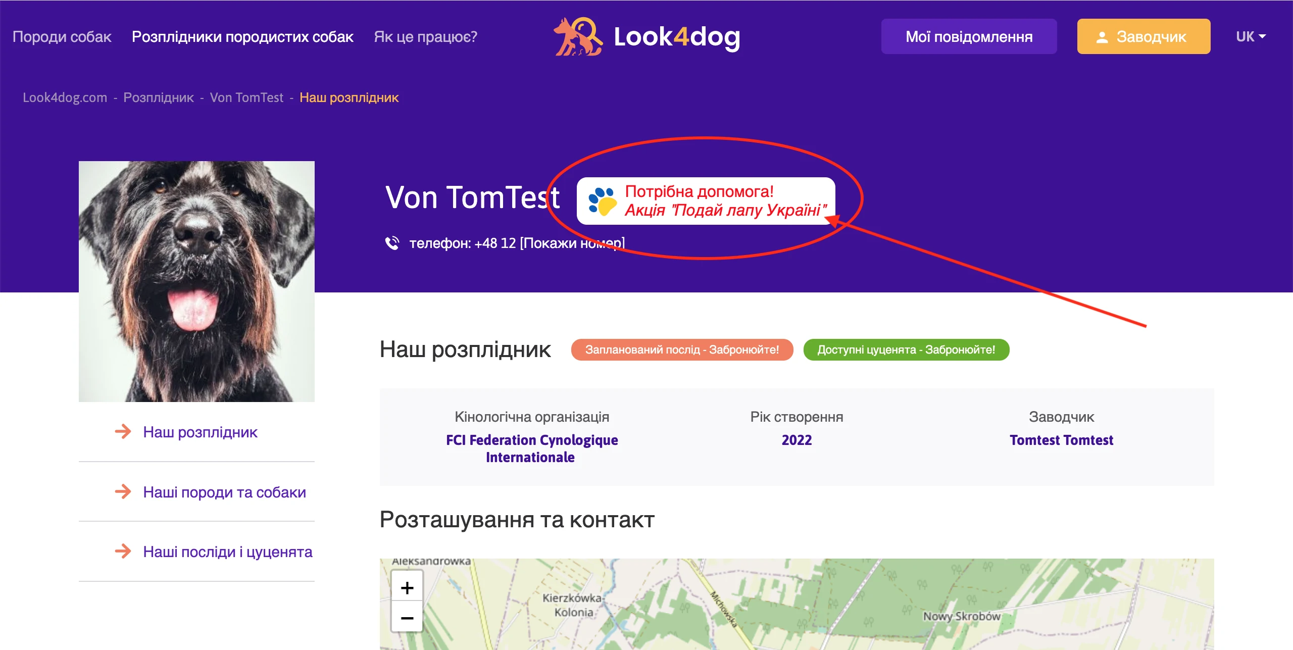 Акція - Подай Лапу Україні