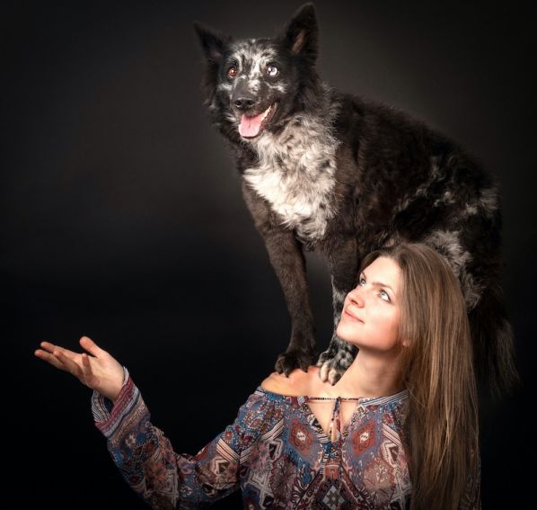 Jagoda Piec and her dog Stefan in Mam Talent
